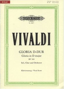 Gloria D-Dur RV 589: für Soli, Chor und Orchester / Klavierauszug