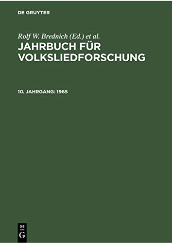 1965 (Jahrbuch für Volksliedforschung)