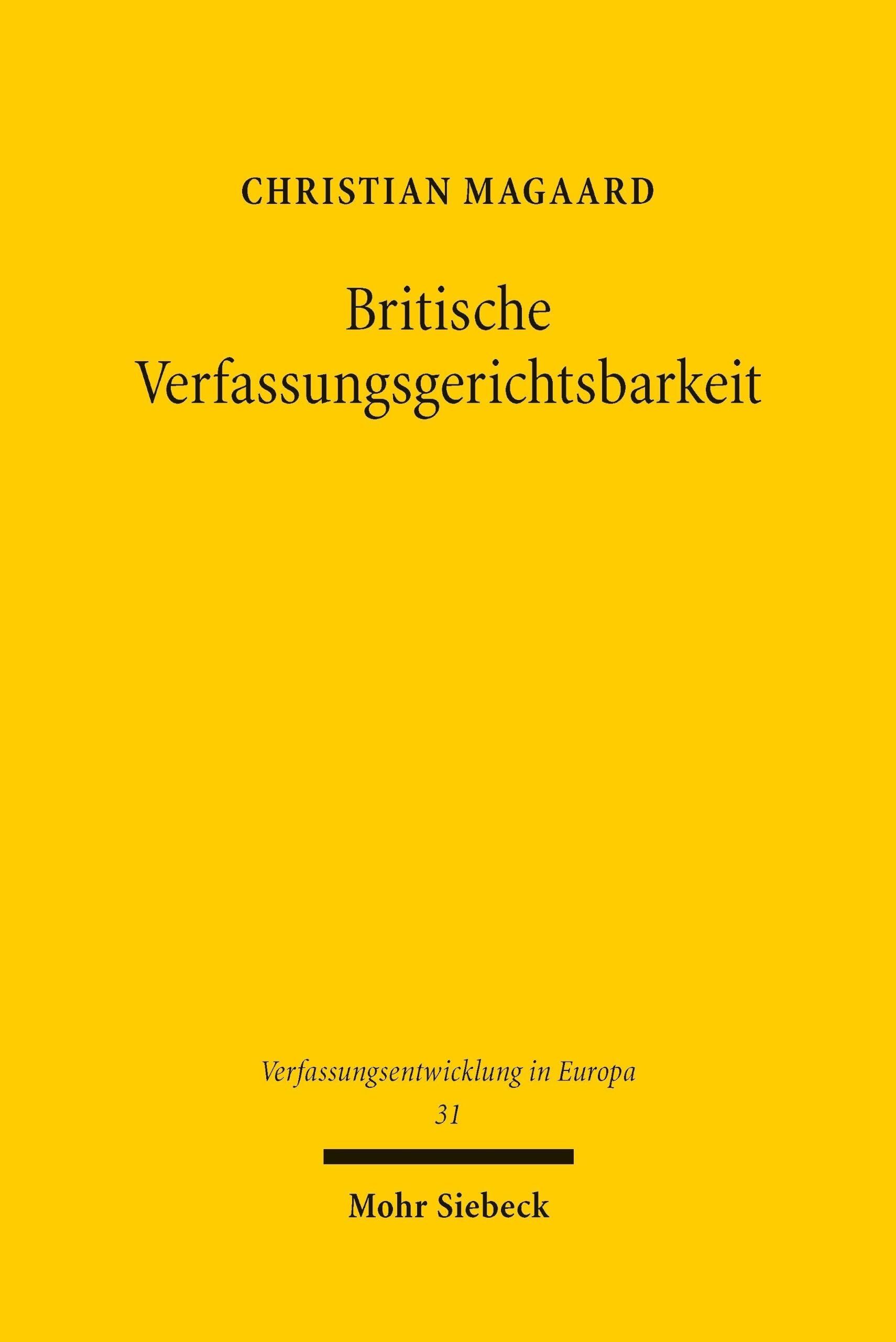 Britische Verfassungsgerichtsbarkeit - Neuware