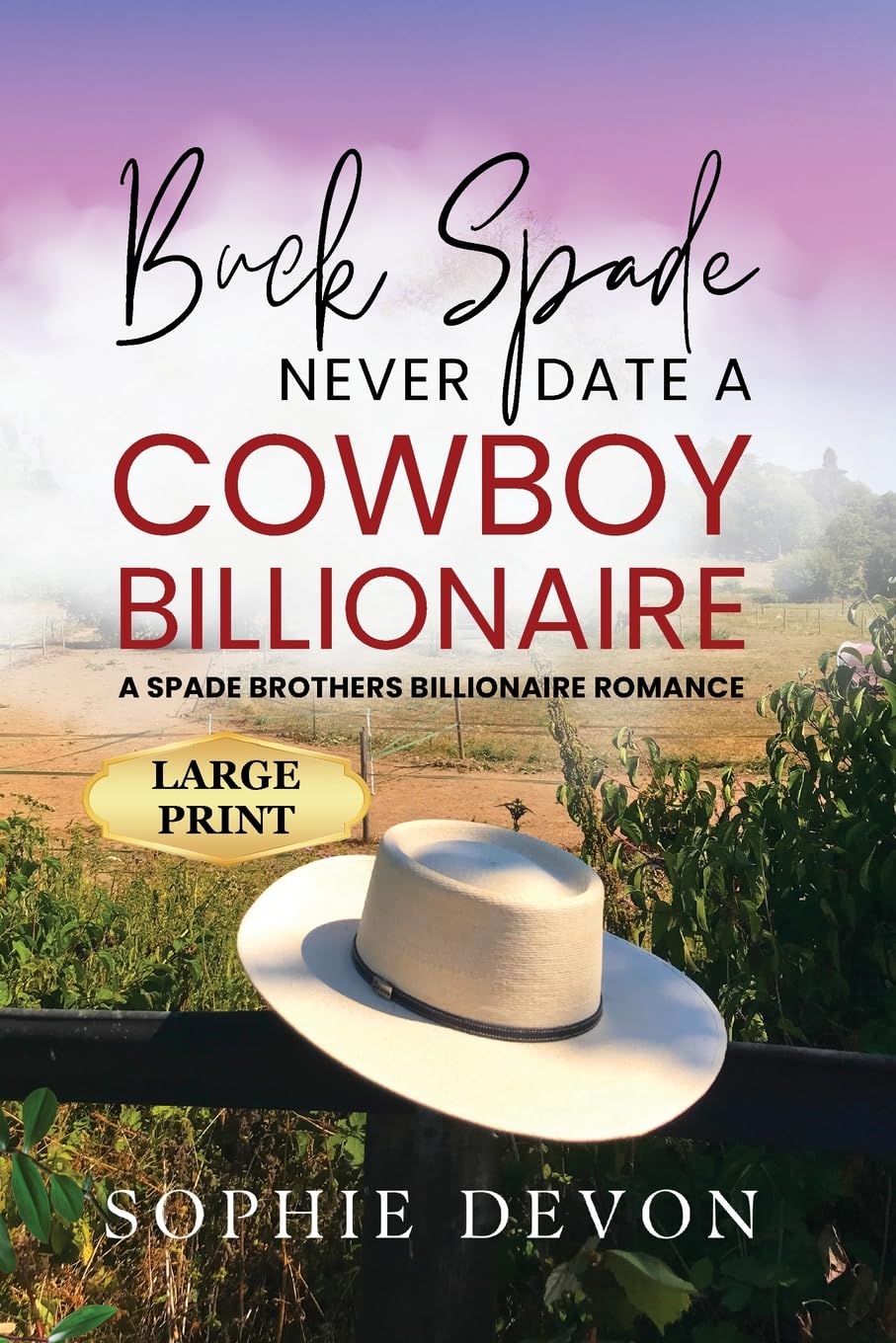 Buck Spade - Never Date a Cowboy Billionaire | A Spade Brothers Billionaire Romance LARGE PRINT (Spade Brothers Ranch Large Print, Band 1)
