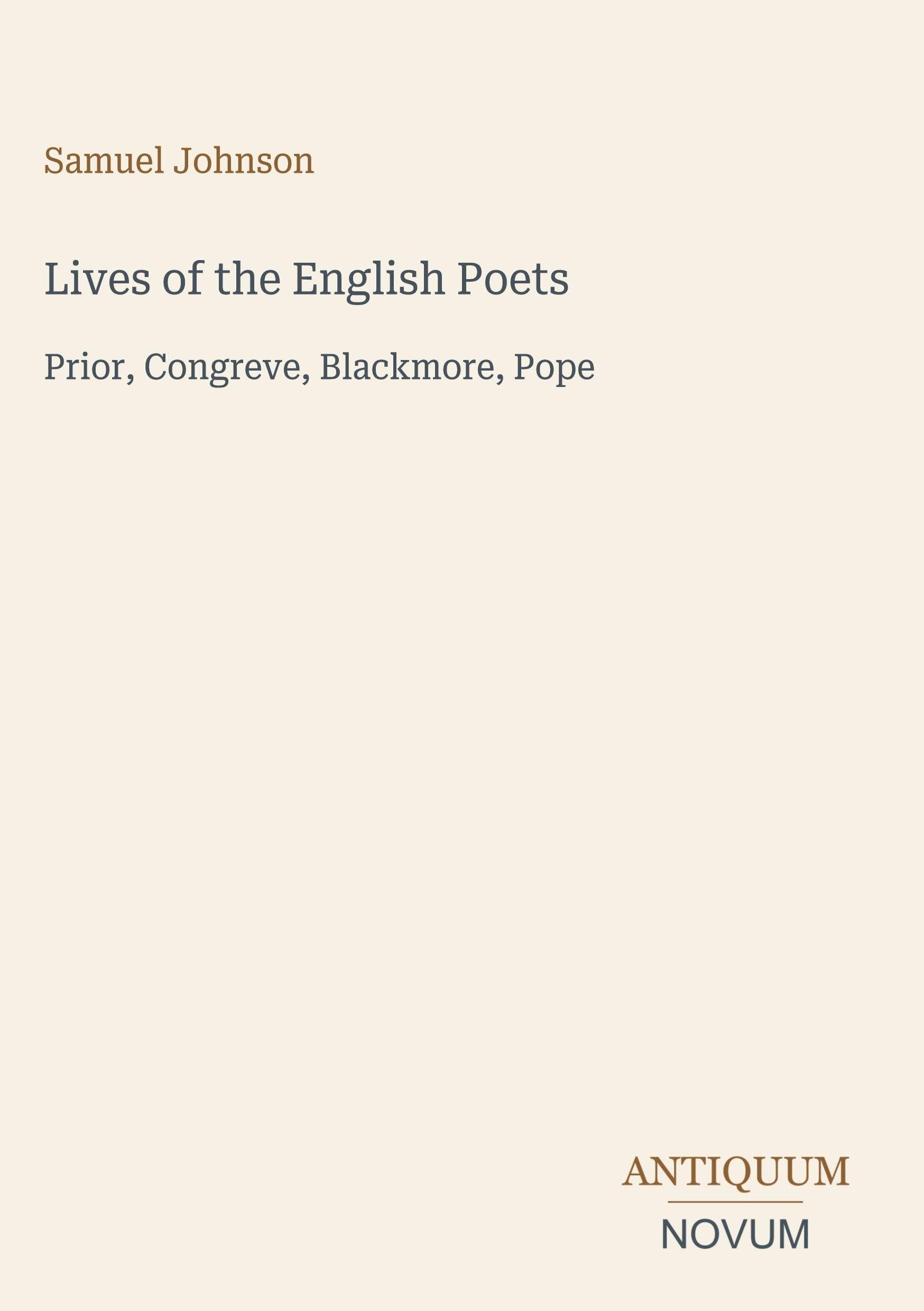 Lives of the English Poets