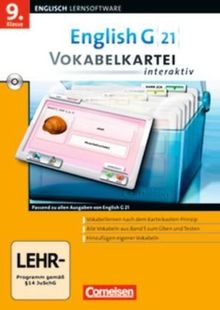 English G 21 - Lernsoftware - Vokabelkarteien interaktiv - zu allen Ausgaben: Band 5: 9. Schuljahr - CD-ROM
