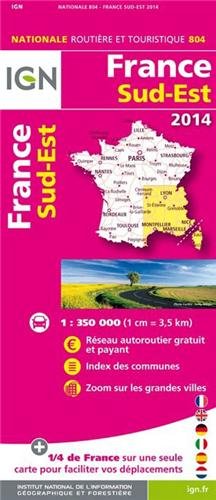 France Sud-Est 2014. 1 : 350 000 (Ign Map)