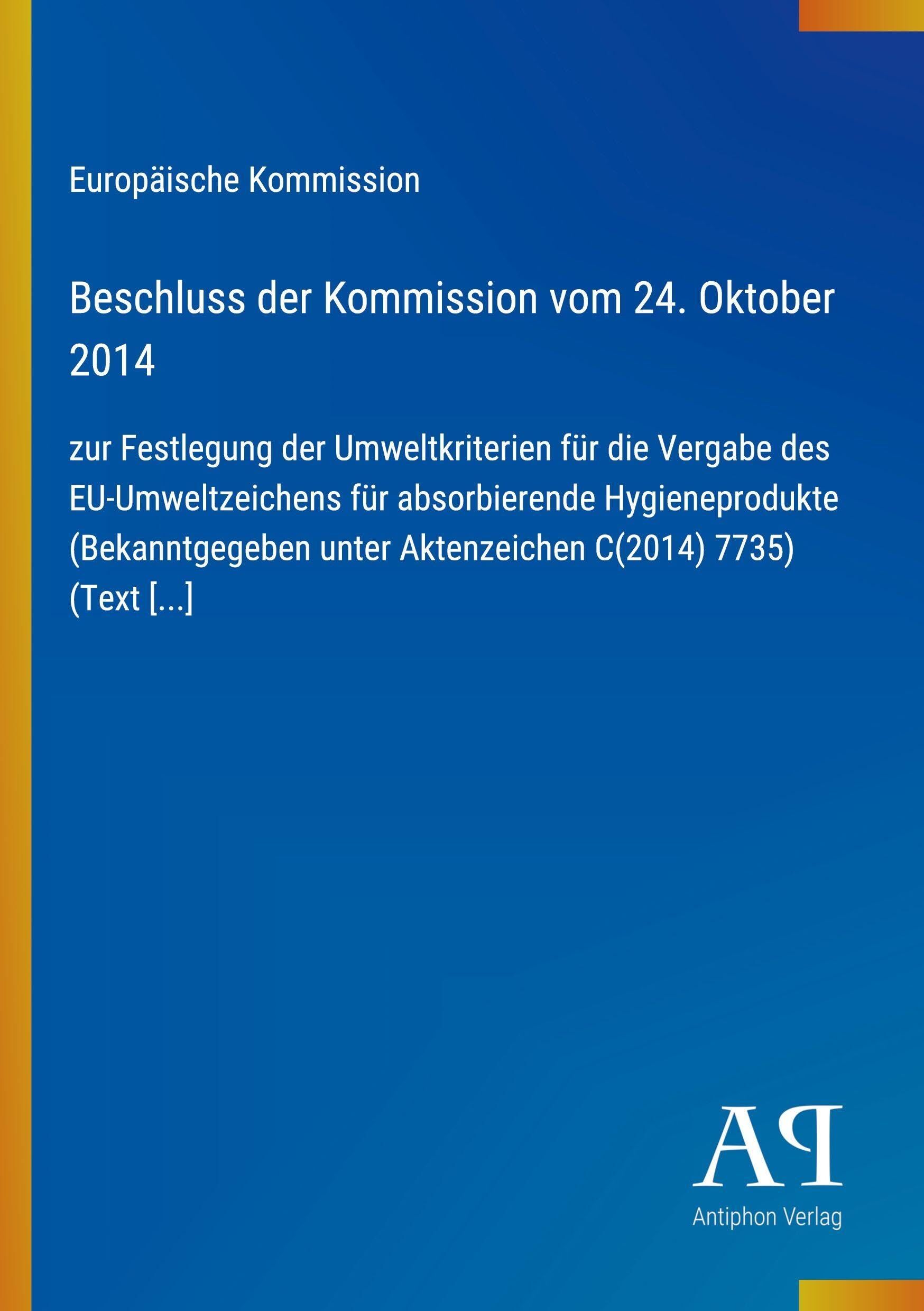 Beschluss der Kommission vom 24. Oktober 2014