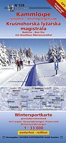 Kammloipe Schöneck-Johanngeorgenstadt / Krusnohorska lyzarska magistrala: Wintersportkarte