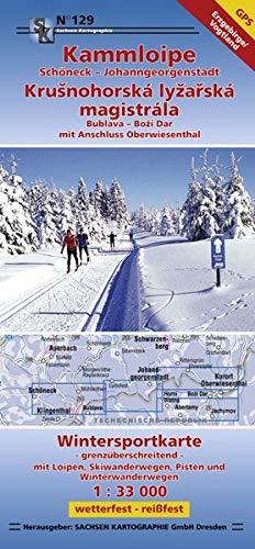 Kammloipe Schöneck-Johanngeorgenstadt / Krusnohorska lyzarska magistrala: Wintersportkarte