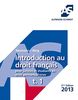 Introduction au droit français: pour juristes et étudiants en droit germanophones t. 1