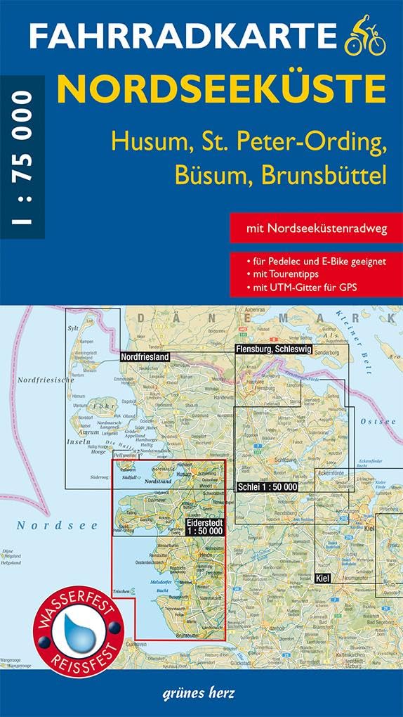 FK Nordseeküste - Husum, St. Peter-Ording, Büsum, Brunsbüttel: (wasser- und reißfest) (Fahrradkarten)