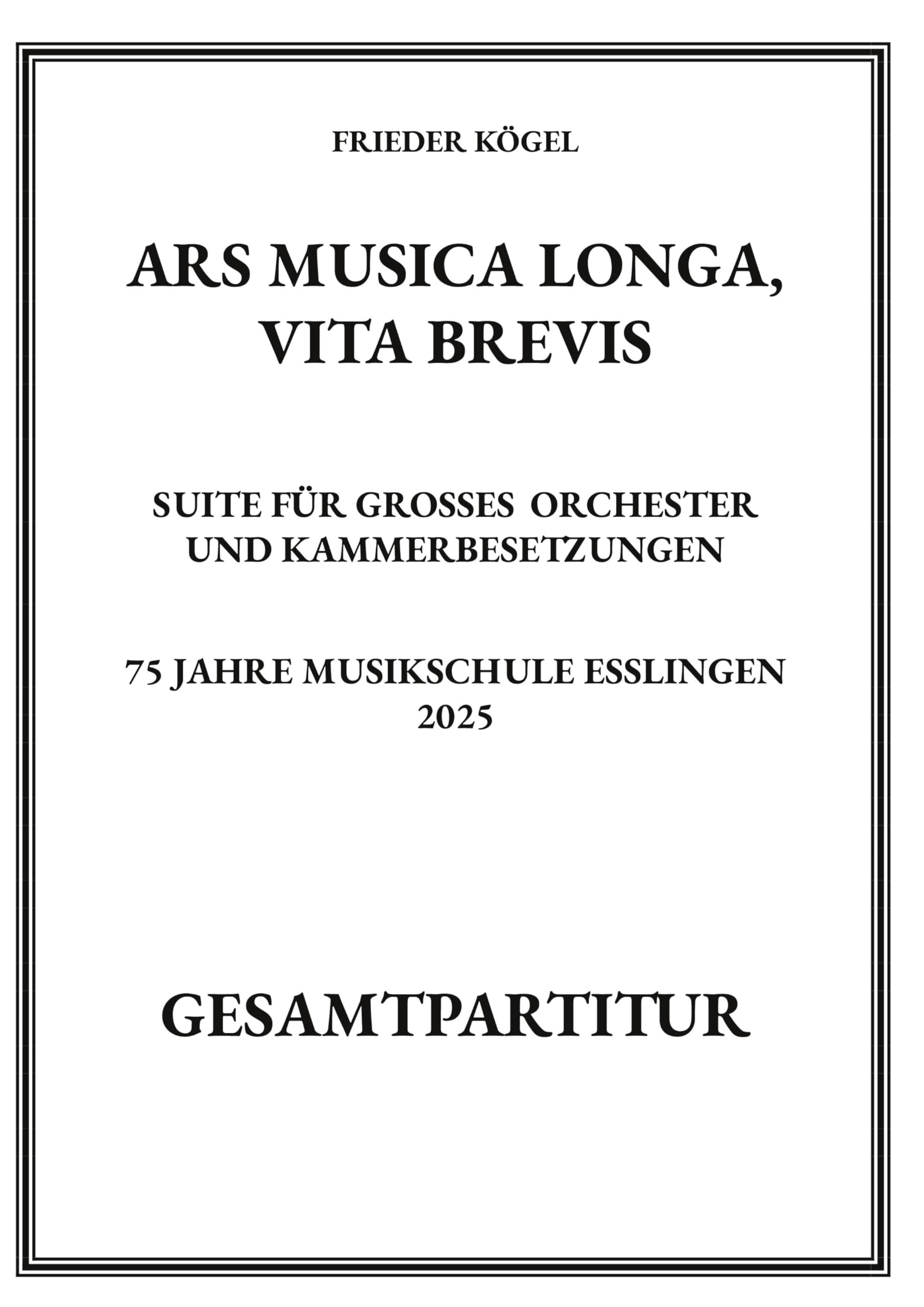 Ars musica longa, vita brevis