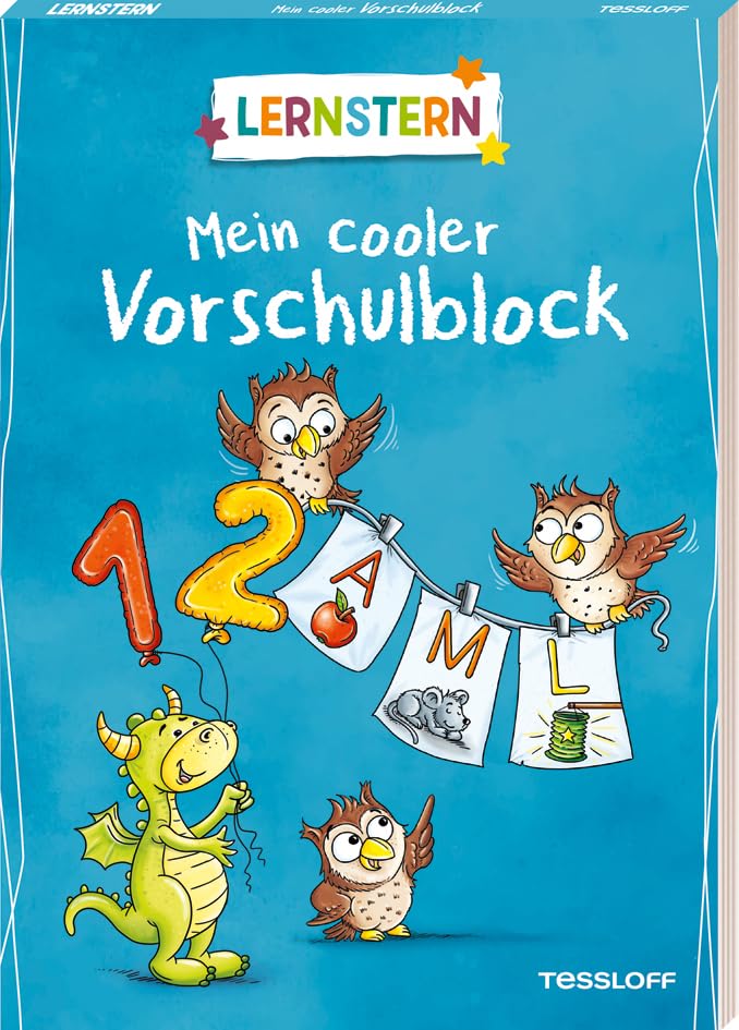 LERNSTERN. Mein cooler Vorschulblock: Erste Buchstaben und Zahlen