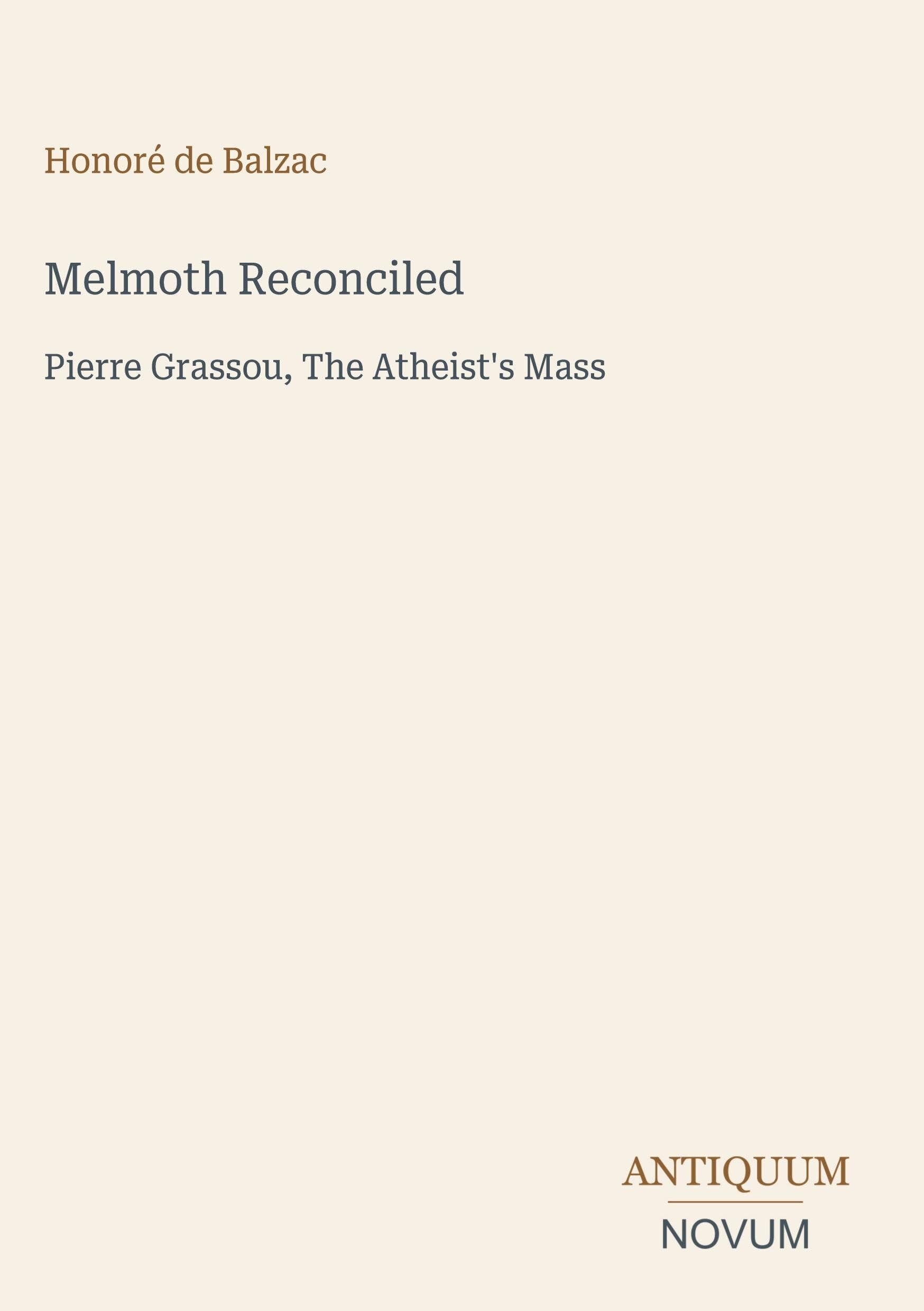 Melmoth Reconciled