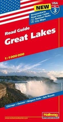 Hallwag USA Road Guide 03. Great Lakes 1 : 1 000 000: Straßenkarte. Road Maps. Index. National Parks. City Maps. Chicago, Detroit, Niagara Falls, Isle Royale