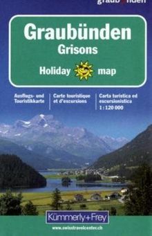 Holiday Map Graubünden 1 : 120 000. Ausflugs- und Touristikkarte. Attraktives Kartenbild.: Ausflugs- und Touristikkarte. Attraktives Kartenbild. ... Informative touristische Inhalte
