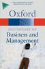 A Dictionary of Business and Management (Oxford Dictionary of Business & Management)