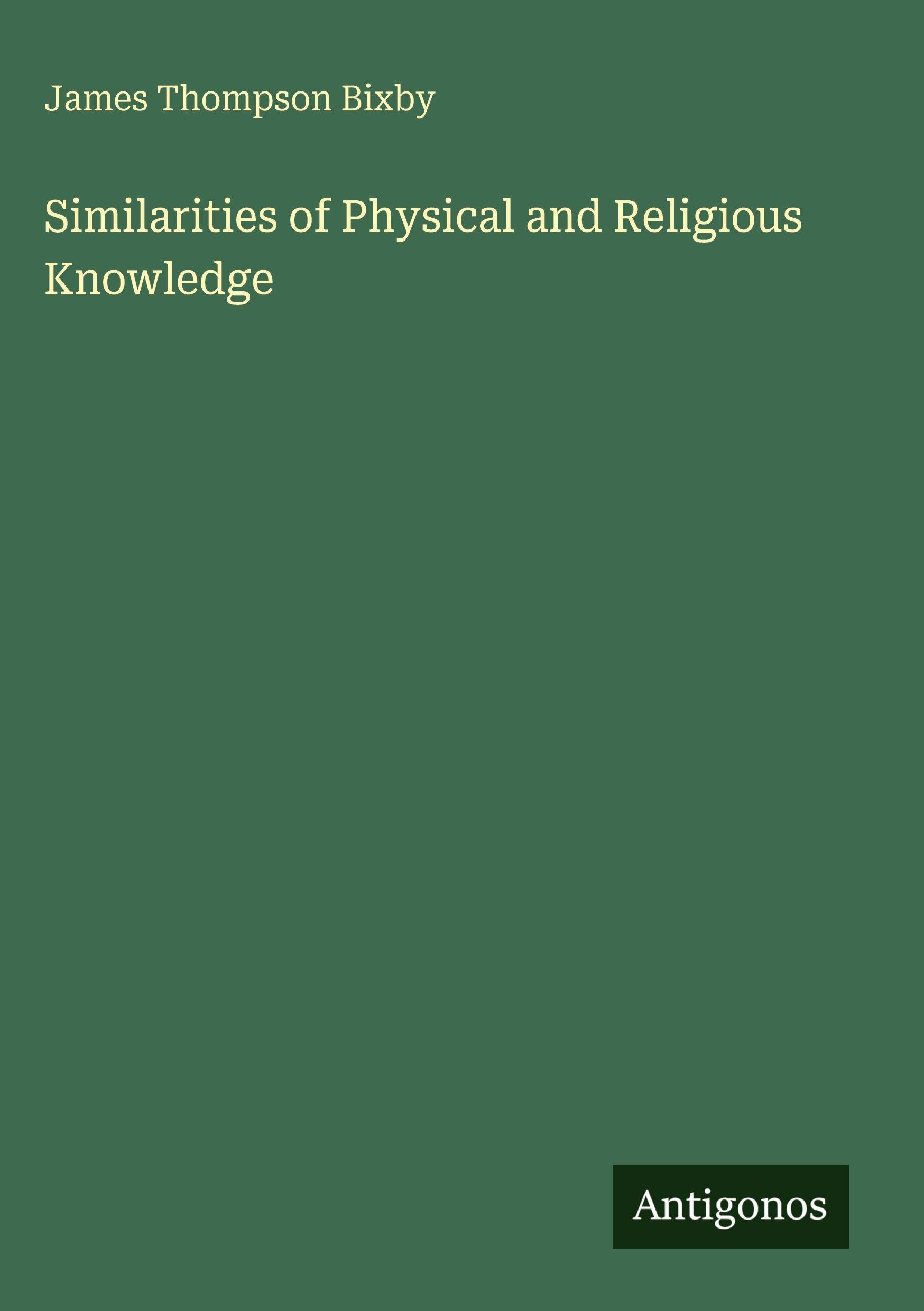 Similarities of Physical and Religious Knowledge