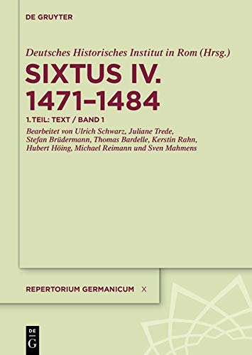 Repertorium Germanicum. Sixtus IV. (1471-1484): Text