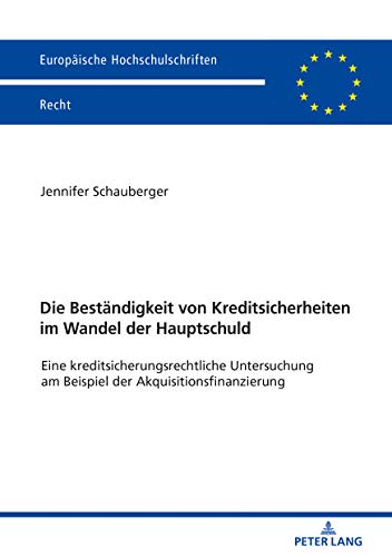 Die Beständigkeit von Kreditsicherheiten im Wandel der Hauptschuld: Eine kreditsicherungsrechtliche Untersuchung am Beispiel der ... Hochschulschriften Recht, Band 6169)
