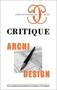 CRITIQUE 891-892 : ARCHI/DESIGN von COLLECTIF | Buch | Zustand sehr gut