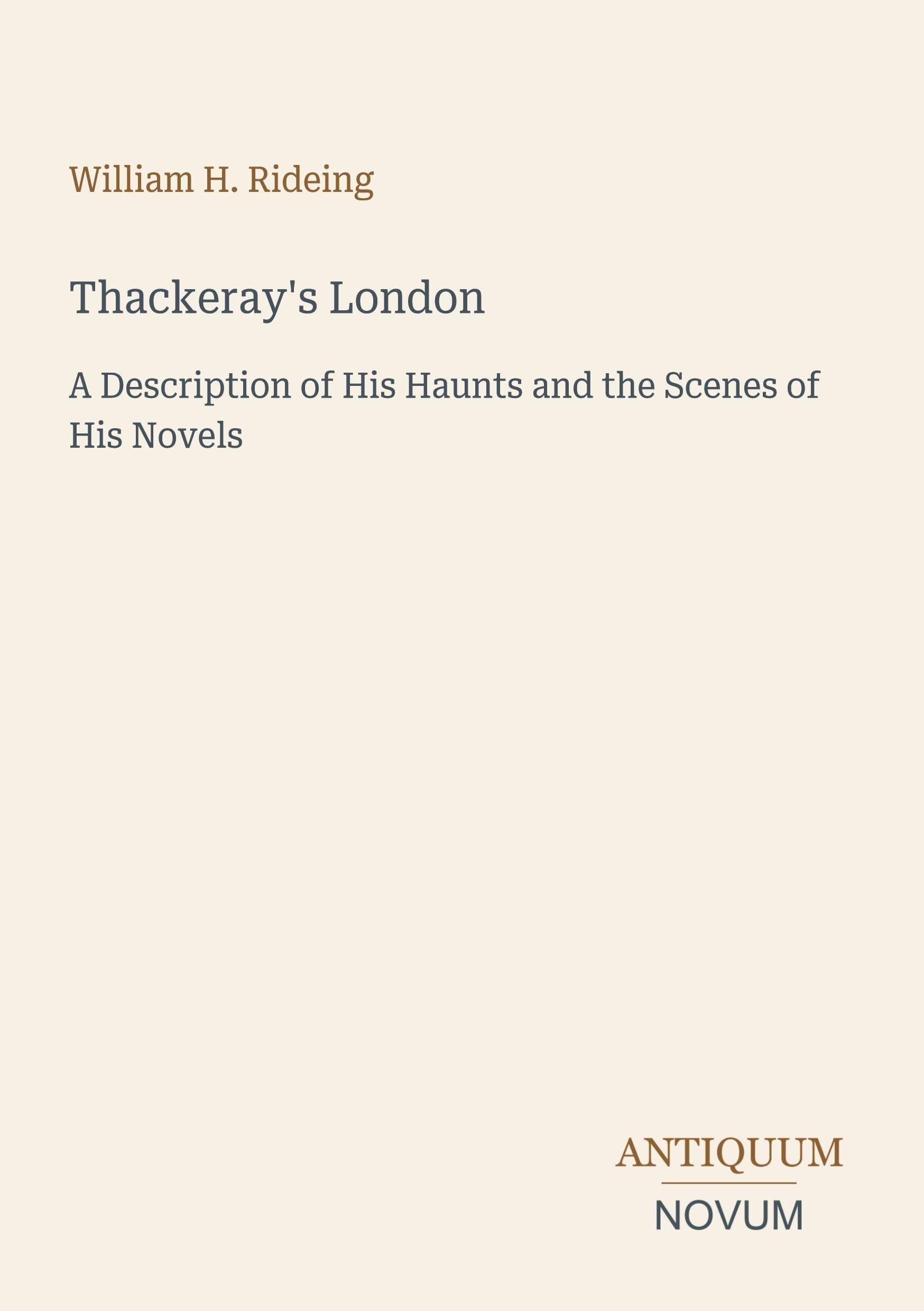 Thackeray's London