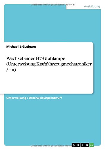 Wechsel einer H7-Glühlampe (Unterweisung Kraftfahrzeugmechatroniker / -in)