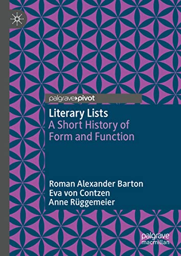 Literary Lists: A Short History of Form and Function