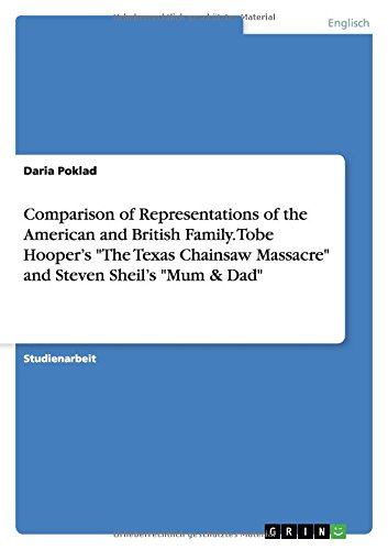 Comparison of Representations of the American and British Family. Tobe Hooper's The Texas Chainsaw Massacre and Steven Sheil's Mum & Dad