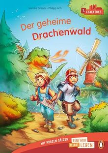 Penguin JUNIOR – Einfach selbst lesen: Der geheime Drachenwald - (Lesestufe 1): Erstlesebuch mit kurzen Sätzen für die 1. Klasse. 1. Lesestufe für Kinder ab 6 Jahren