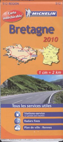 BRETAGNE 17512 CARTE MICHELIN KAART 2010 (KAARTEN/CARTES MICHELIN)