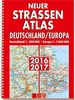 Neuer Straßenatlas Deutschland/Europa 2016/2017: Deutschland 1 : 300 000 / Europa 1 : 3 000 000