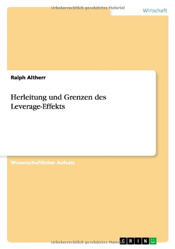 Herleitung und Grenzen des Leverage-Effekts