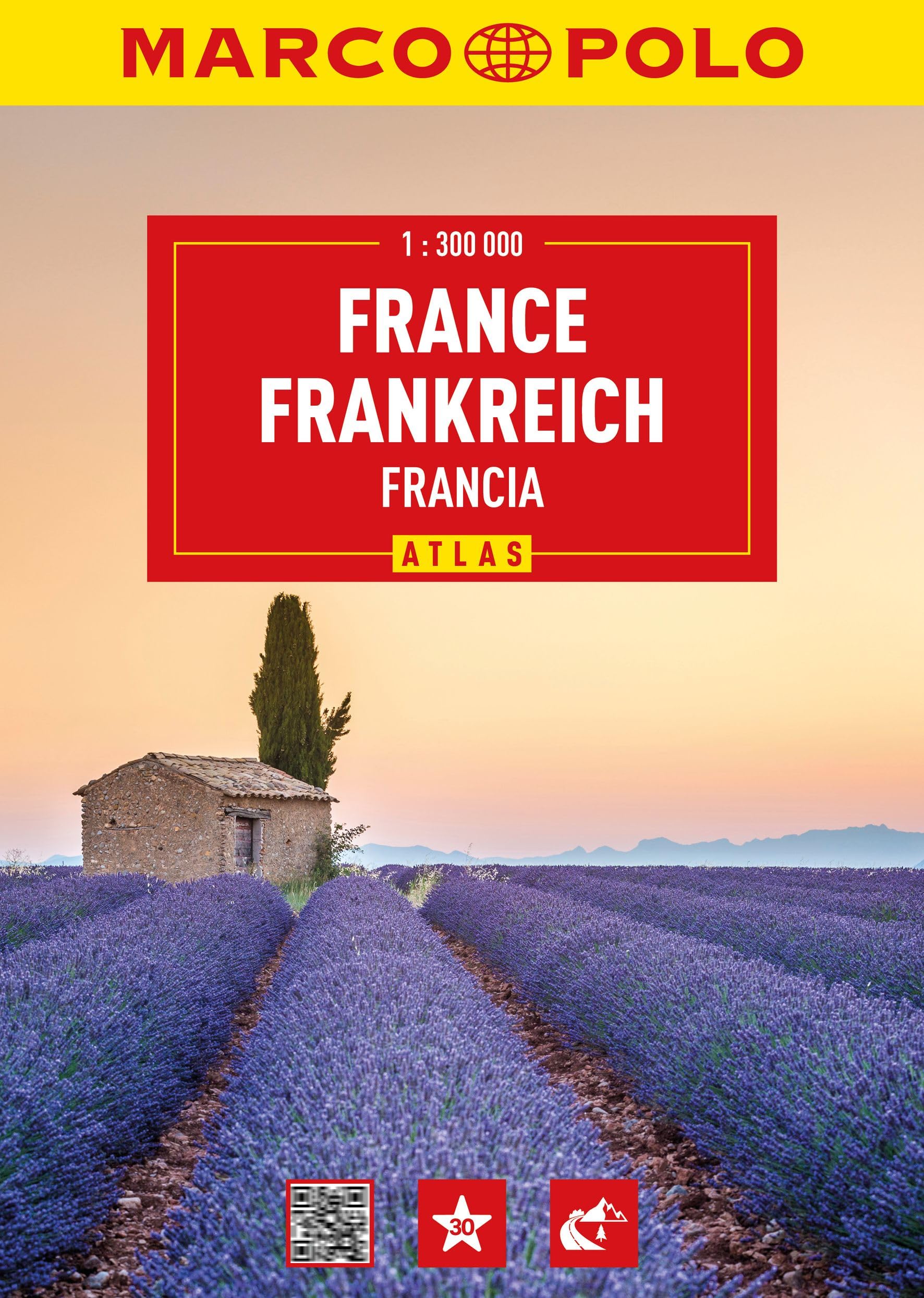 MARCO POLO Reiseatlas Frankreich 1:300.000: mit Europa 1:4,5 Mio.