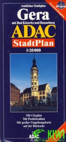ADAC Stadtpläne, Gera: Mit Cityplan. Mit Postleitzahlen. Mit großer Umgebungskarte | Buch | Zustand gut