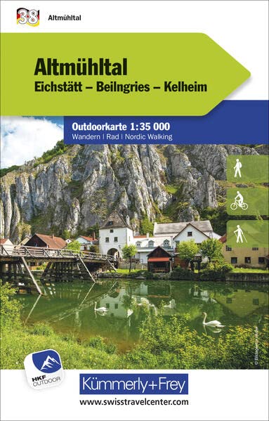 Altmühltal Nr. 38 Outdoorkarte Deutschland 1:35 000: Eichstätt, Beilngries, Kelheim, free Download mit HKF Outdoor App (Kümmerly+Frey Outdoorkarten Deutschland)