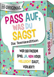 Pass auf, was du sagst – Die Teenieedition: Wer bei diesem Spiel »Ja«, »Nein« oder »Vielleicht« sagt, verliert! | Das Original. Das perfekte Geschenk zum Geburtstag. Ab 12 Jahren