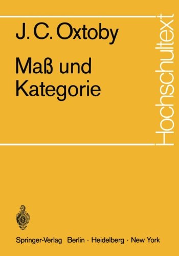 Maß und Kategorie (Hochschultext)