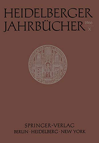 Heidelberger Jahrbücher X (Heidelberger Jahrbücher, 10, Band 10)