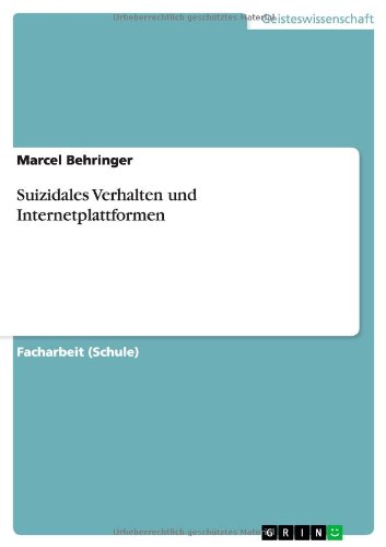 Suizidales Verhalten und Internetplattformen