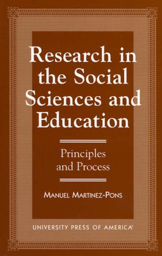 Research in the Social Sciences and Education: Principles and Process (Association for Netherlandic St.; 10)