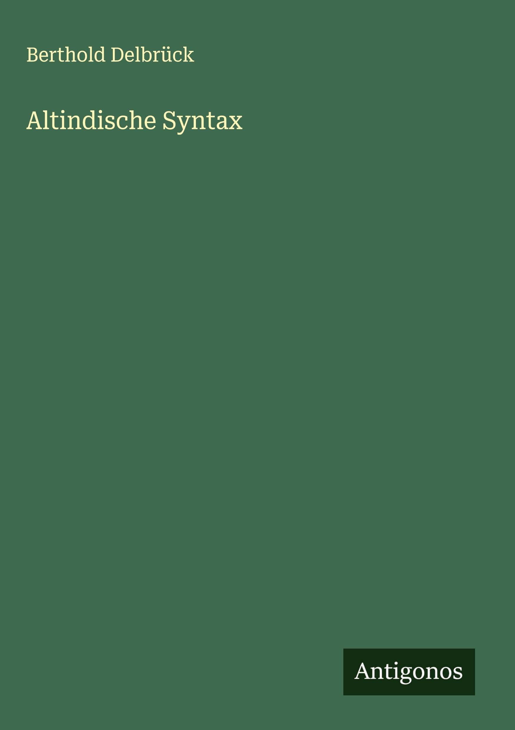 Altindische Syntax