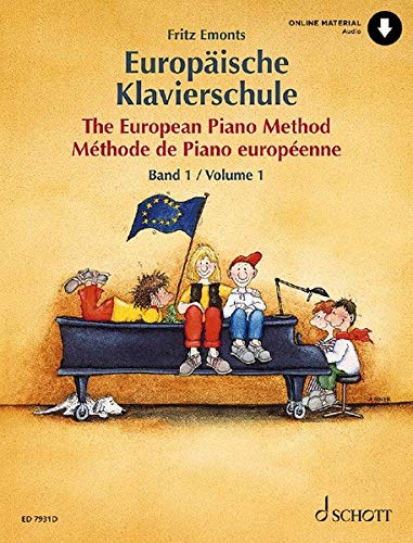 Europäische Klavierschule: Band 1. Klavier. Ausgabe mit Online-Audiodatei.