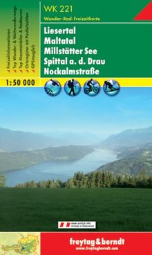 Freytag Berndt Wanderkarten, WK 221, Liesertal - Maltatal - Millstätter See - Spittal a.d. Drau - Nockalmstraße, GPS, UTM - Maßstab 1:50 000 (Hiking Maps of the Austrian Alps)