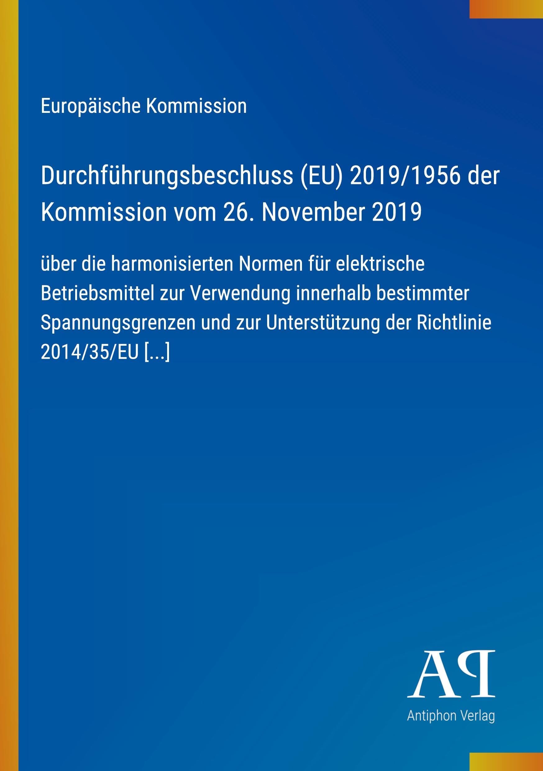 Durchführungsbeschluss (EU) 2019/1956 der Kommission vom 26. November 2019