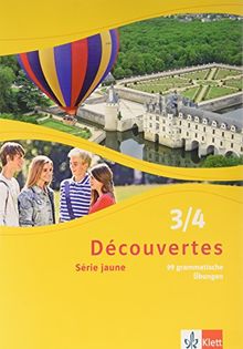 Découvertes / 99 grammatische Übungen zu Découvertes Série jaune 3 und 4. Schüler- und Lehrermaterial (Doppelband): Série jaune (ab Klasse 6)