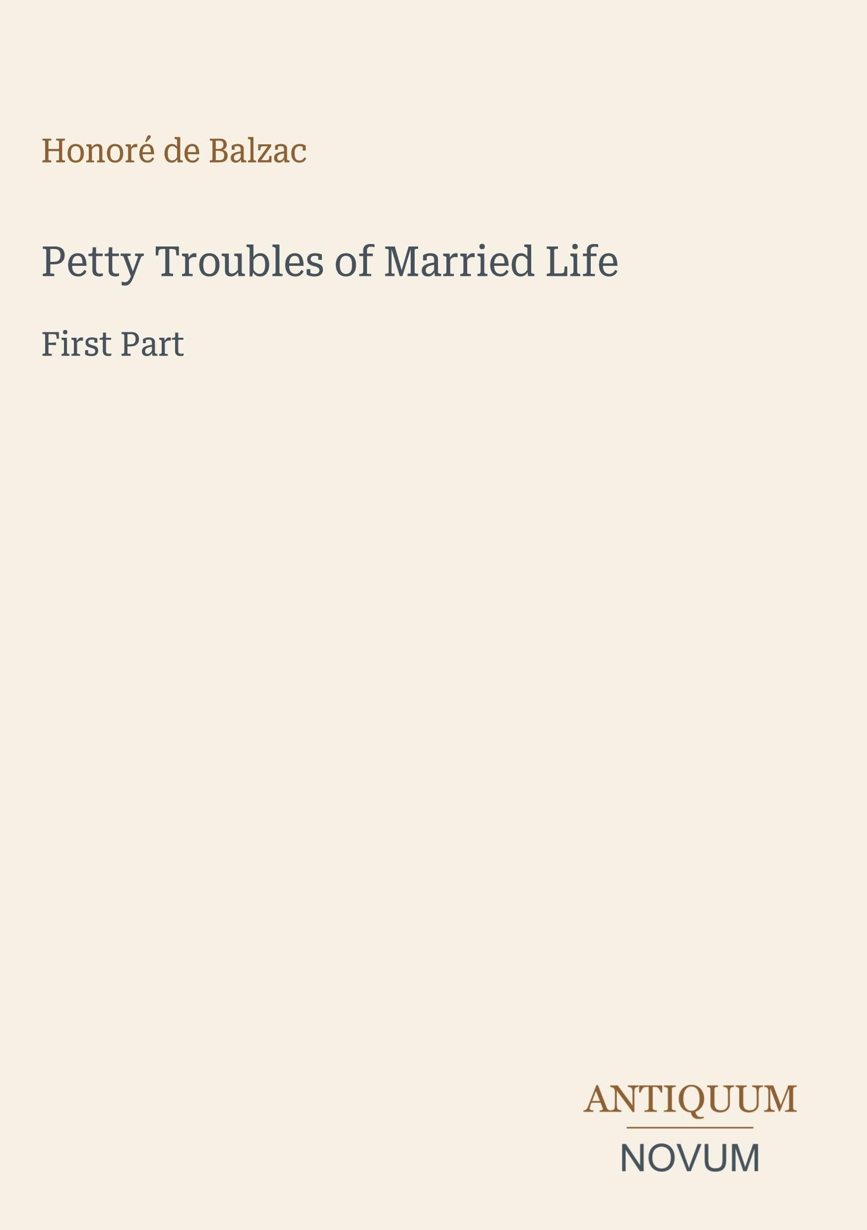 Petty Troubles of Married Life