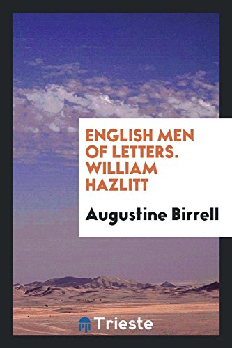 English men of letters. William Hazlitt