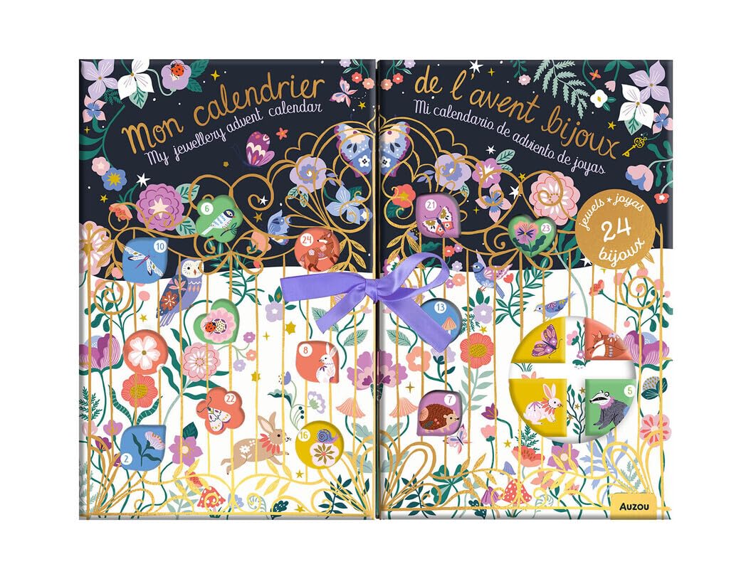 Mon calendrier de l'Avent bijoux : 24 bijoux. My jewellery advent calendar : 24 jewels. Mi calendario de adviento de joyas : 24 joyas