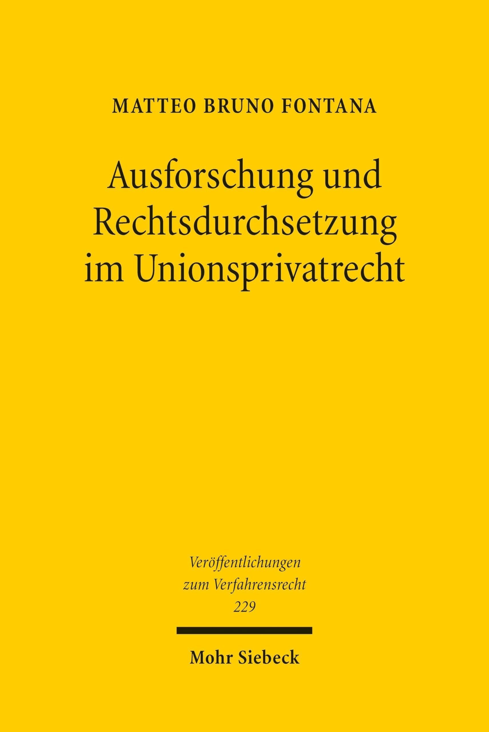 Ausforschung und Rechtsdurchsetzung im Unionsprivatrecht - Neu