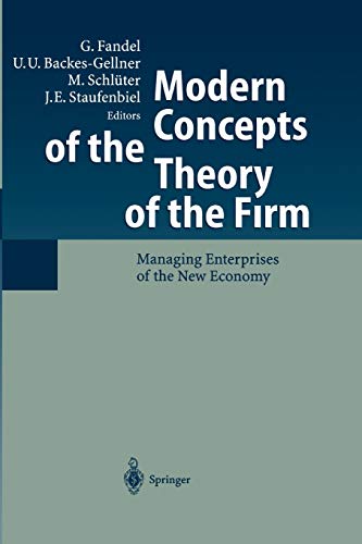 Modern Concepts of the Theory of the Firm: Managing Enterprises of the New Economy