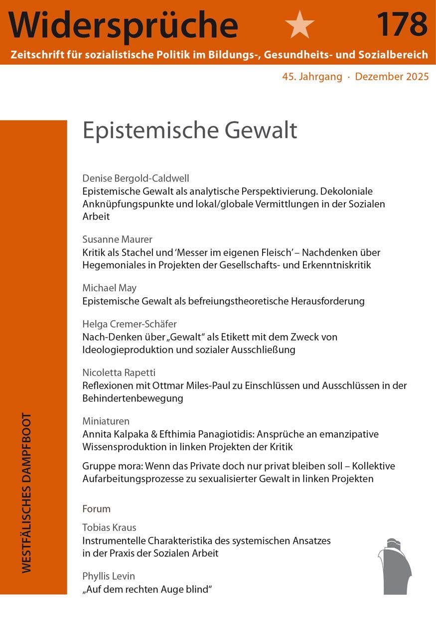 Epistemische Gewalt (Widersprüche. Zeitschrift für sozialistische Politik im Bildungs-, Gesundheits- und Sozialbereich)