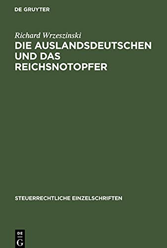 Die Auslandsdeutschen und das Reichsnotopfer